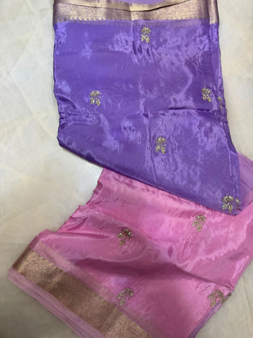 Premium dual tone organza saree