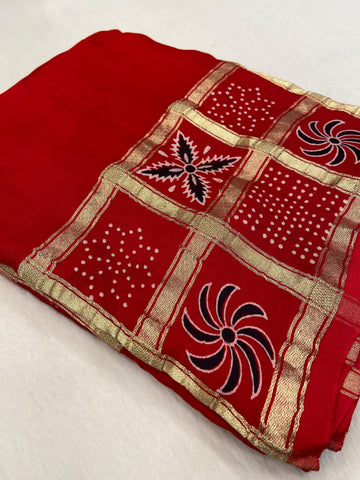 Pure Gajji modal silk saree