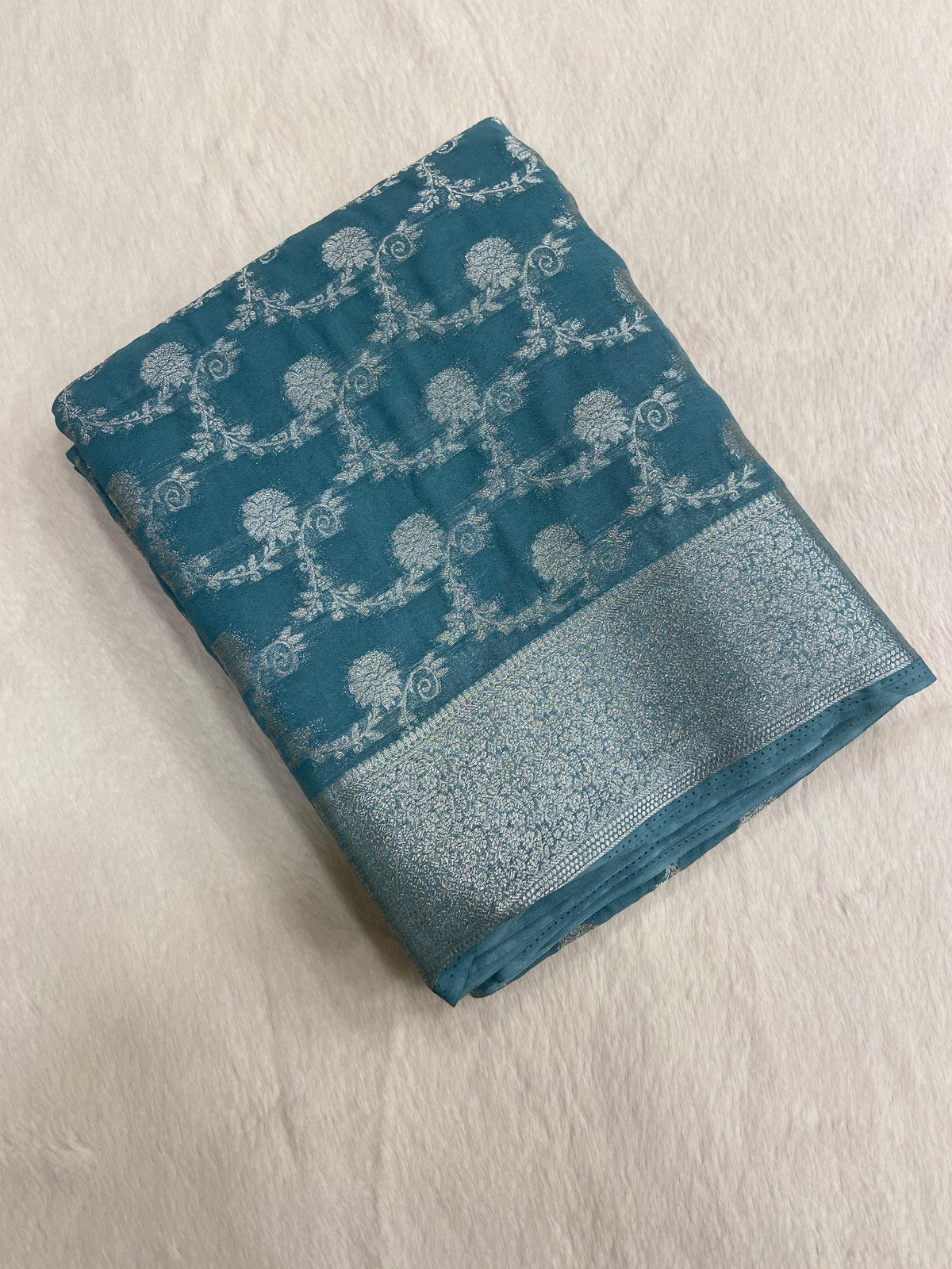 Premium chiffon georgette saree☘️