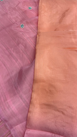 Premium dual tone organza saree