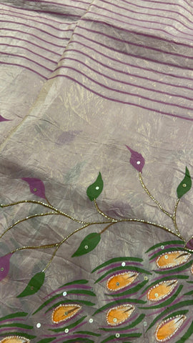 Premium crush organza saree