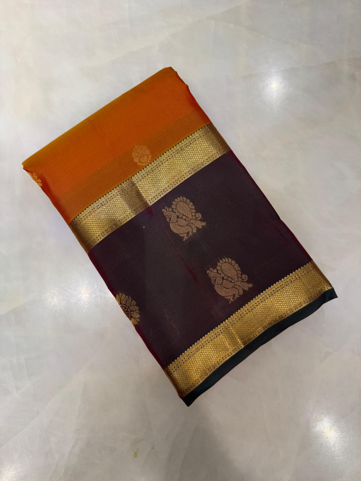 Half mix Kanjeevaram silk saree