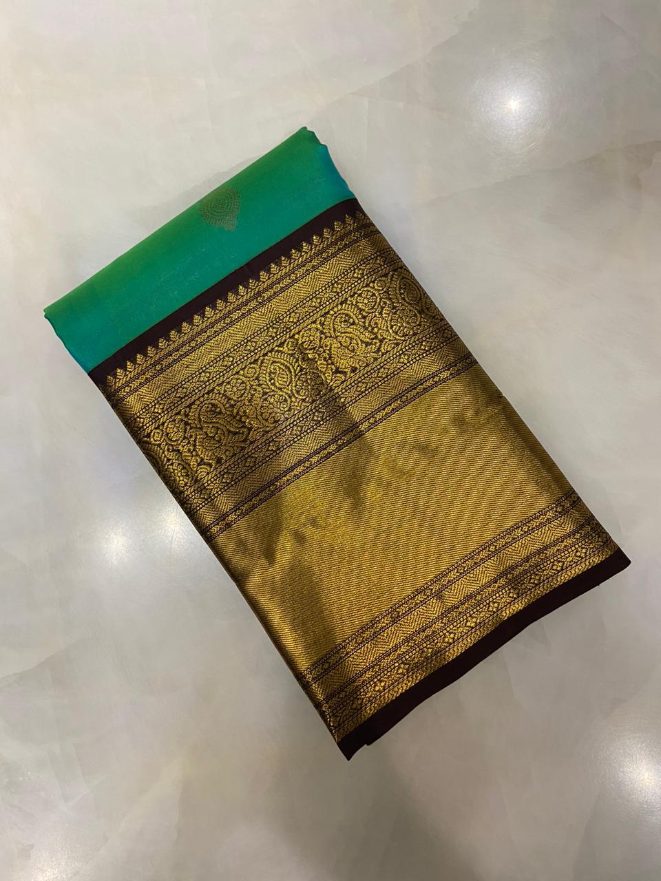 Pure Zari handloom Kanjeevaram silk mark certified saree