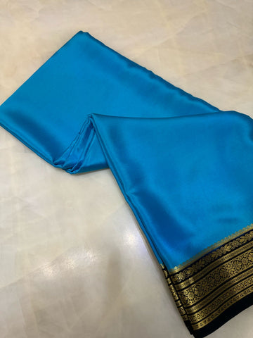 Pure crepe mysore silk saree silk mark certified 100 GSM