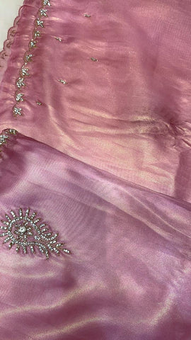 Pure tissue organza saree