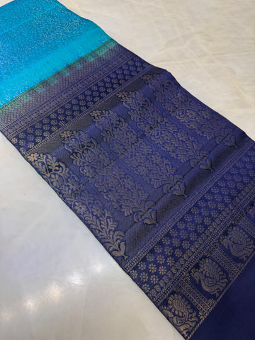 Pure handloom Kanjeevaram soft silk mark certified saree