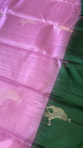 Pure Zari handloom Kanjeevaram silk mark certified saree