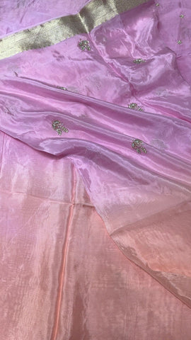 Premium dual tone organza saree