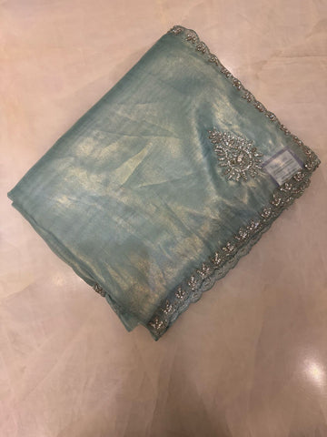 Pure tissue organza saree