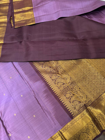 Pure 1G Zari handloom Kanjeevaram silk mark certified saree