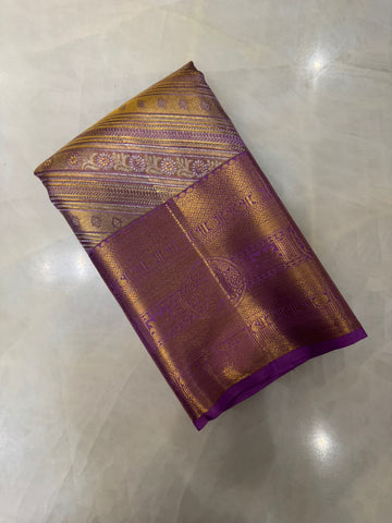 Pure zari handloom kanjeevaram silk mark certified saree