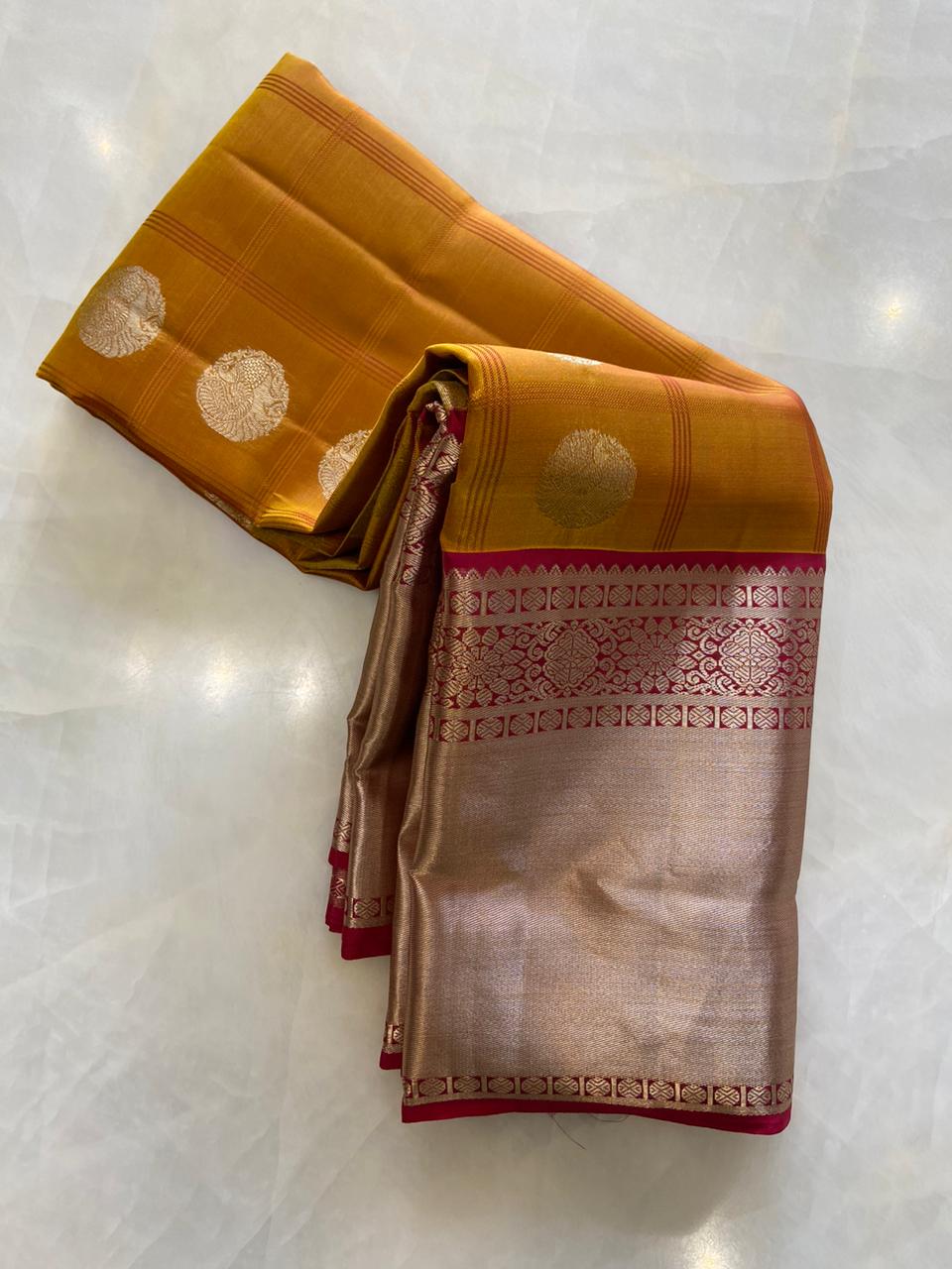 Half mix Kanjeevaram silk saree