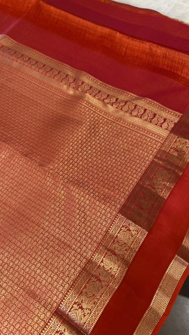 Half mix Kanjeevaram silk saree