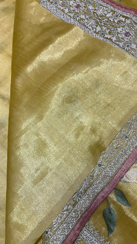 Pure tissue organza saree