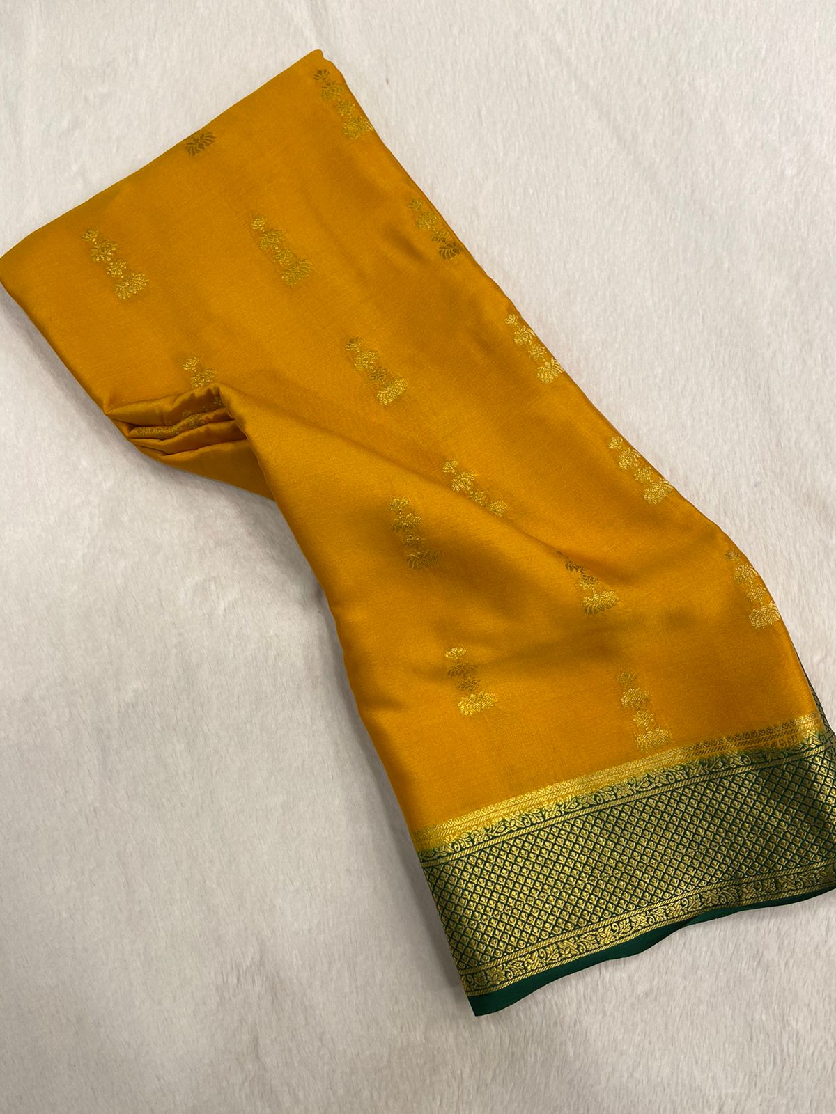 Premium crepe Mysore silk saree 120 GSM Silk Mark Certified