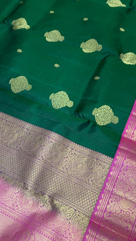 Pure handloom Kanjeevaram silk mark certified saree