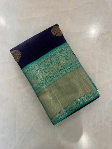 Half mix Kanjeevaram silk saree