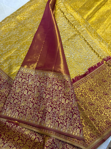 Pure Kanjeevaram silk mark certified saree