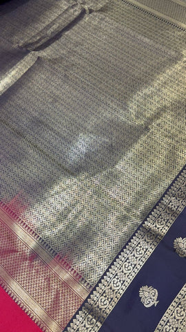 Pure Kanjeevaram silk mark certified saree