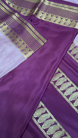 Pure Crepe Mysore Silk Certified Saree 120 GSM