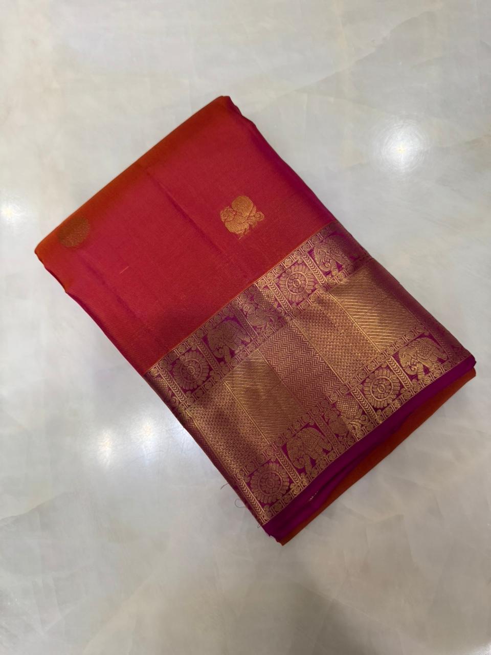 Half mix kanjeevaram silk saree