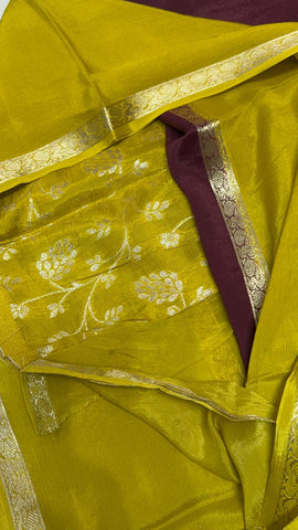 Pure wrinkle crepe silk saree