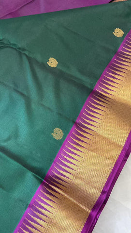 Pure Zari handloom Kanjeevaram silk mark certified saree