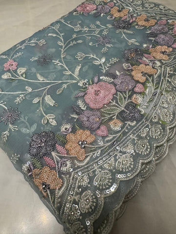 Pure soft organza saree with premium work