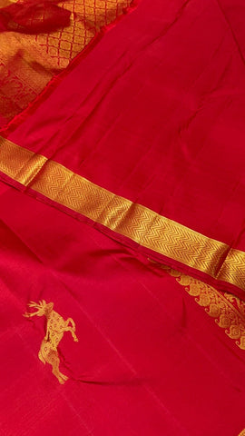 Pure zari handloom Kanjeevaram silk mark certified saree