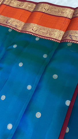 Pure Zari handloom Kanjeevaram silk mark certified saree