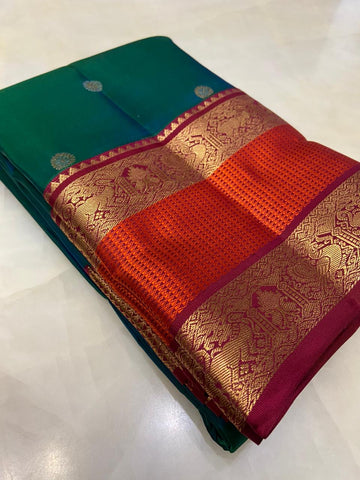Pure Zari handloom Kanjeevaram silk mark certified saree