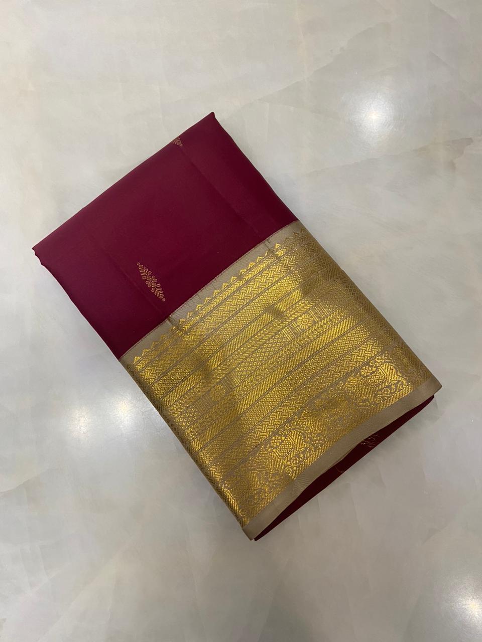 Pure Zari handloom Kanjeevaram silk mark certified saree