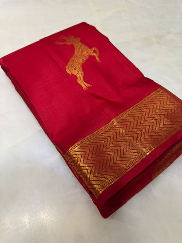 Pure zari handloom Kanjeevaram silk mark certified saree