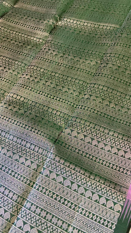 Pure Zari handloom Kanjeevaram silk mark certified saree