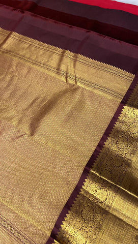 Pure Zari handloom Kanjeevaram silk mark certified saree