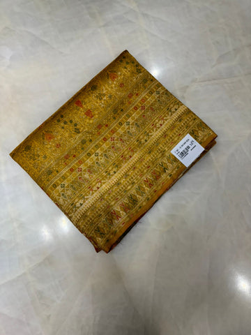 Premium semi crepe Banarasi silk saree 💛