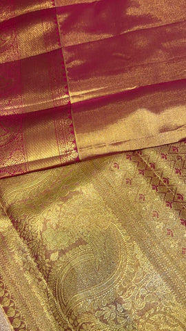 Pure 2G zari handloom Kanjeevaram silk mark certified saree