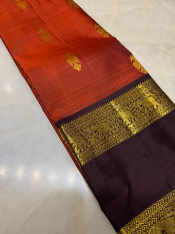 Pure zari handloom Kanjeevaram silk mark certified saree