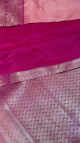 Half mix Kanjeevaram silk saree