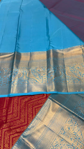 Pure 1G zari handloom Kanjeevaram silk mark certified saree