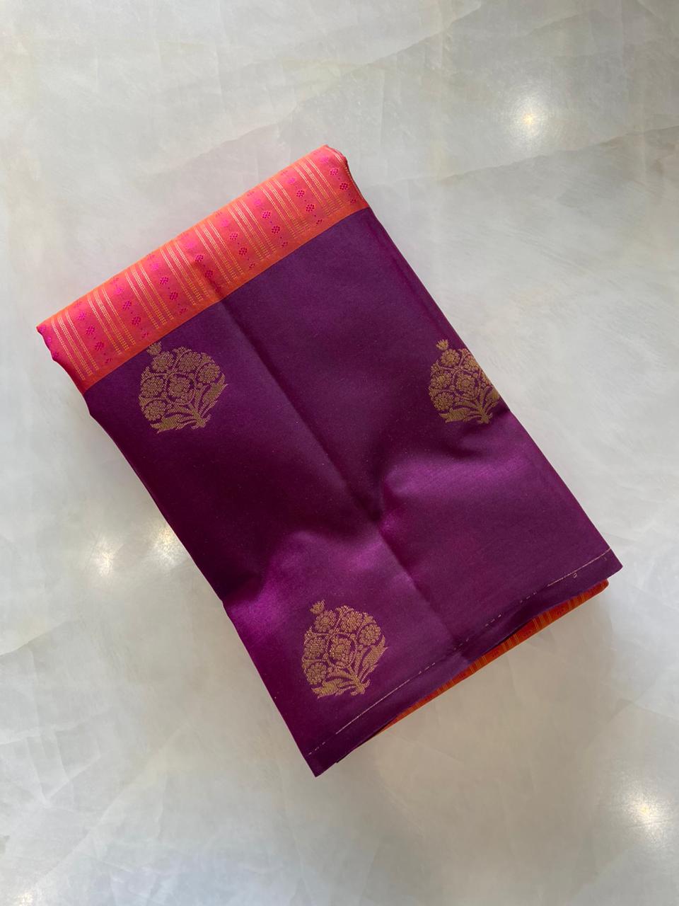 Pure zari handloom Kanjeevaram silk mark certified saree