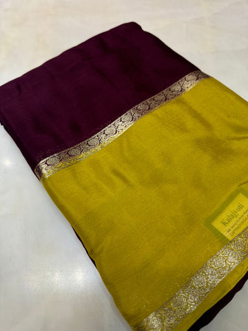 Pure wrinkle crepe silk saree