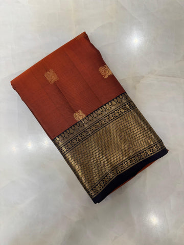 Pure handloom Kanjeevaram silk mark certified saree