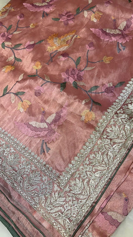 Pure tissue organza saree