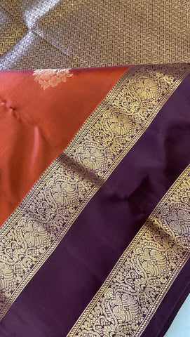 Half mix Kanjeevaram silk saree
