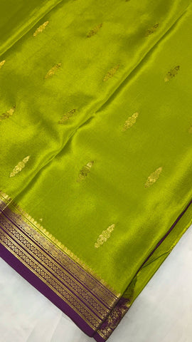 Pure Crepe Mysore Silk Certified Saree 100 GSM
