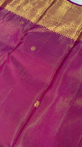 Pure 1G Zari handloom kanjeevaram silk mark certified saree