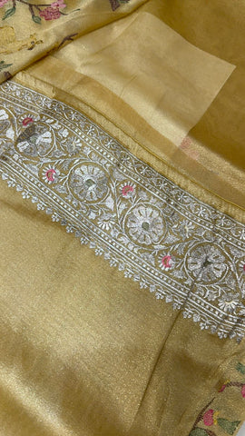 Pure tissue organza saree