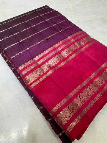 Pure handloom Kanjeevaram silk mark certified saree