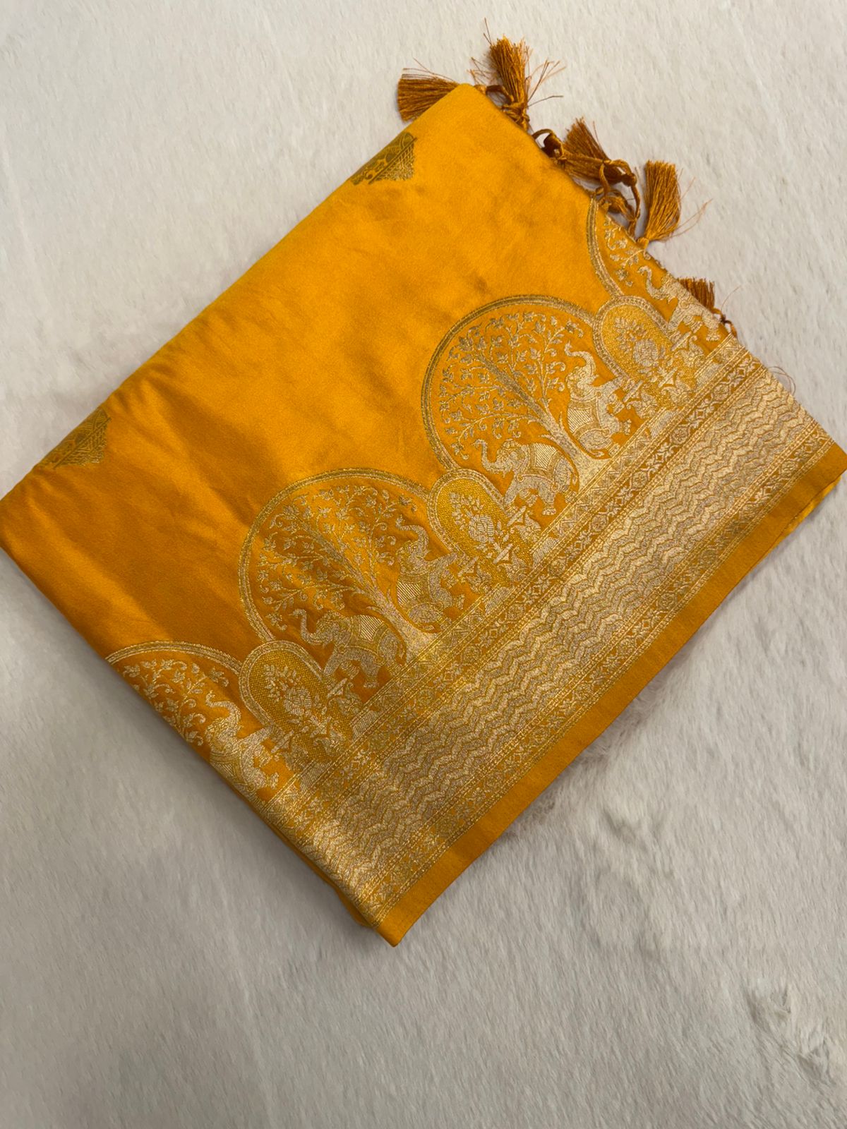 Premium crepe Satin silk saree
